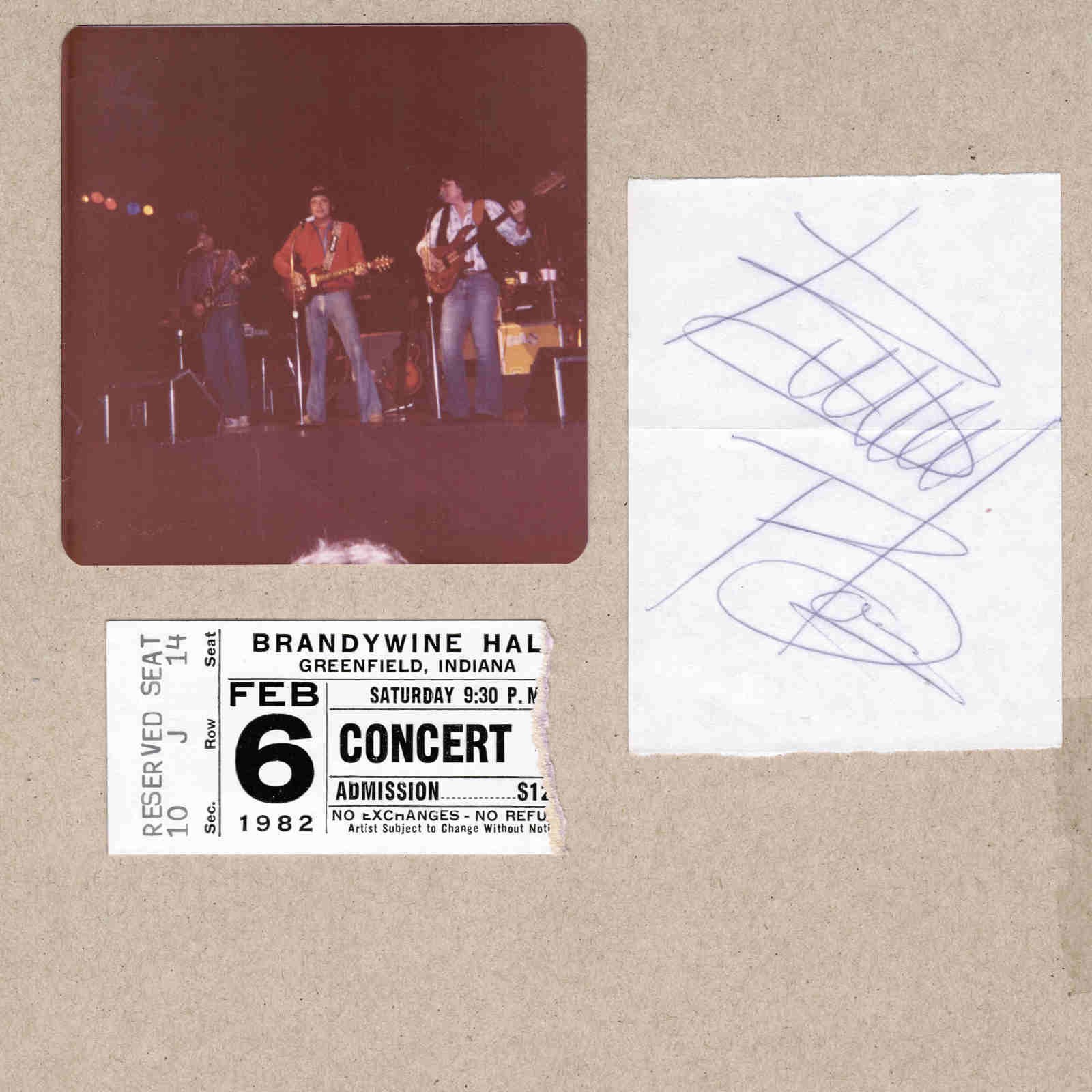 1982 Bobby Bare Signed Autograph w/ Fan Taken 5 x 3.5 OOAK Photo VTG