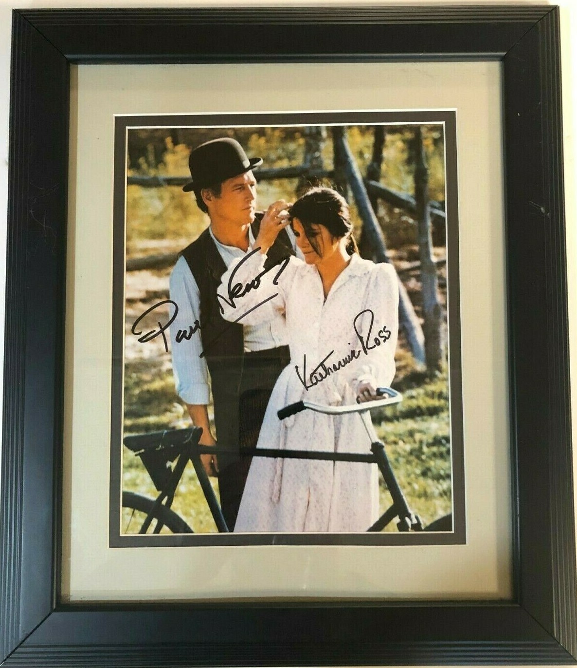 Paul Newman & Katharine Ross Signed Photo – Butch Cassidy – Framed 16×13.5″ OOAK