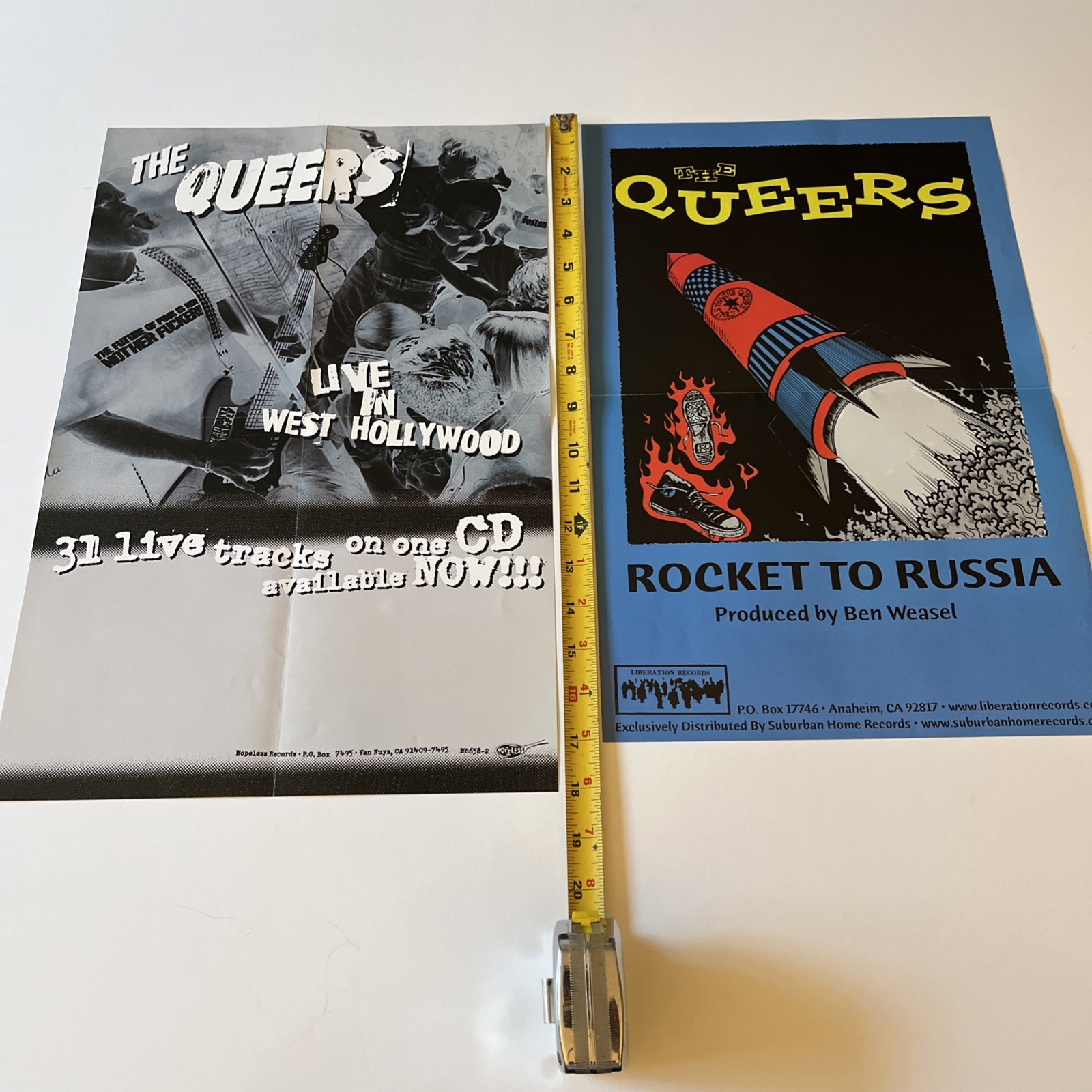 The Queers Punk Live Blank Concert Date Show Promo hype Poster Rocket Russia