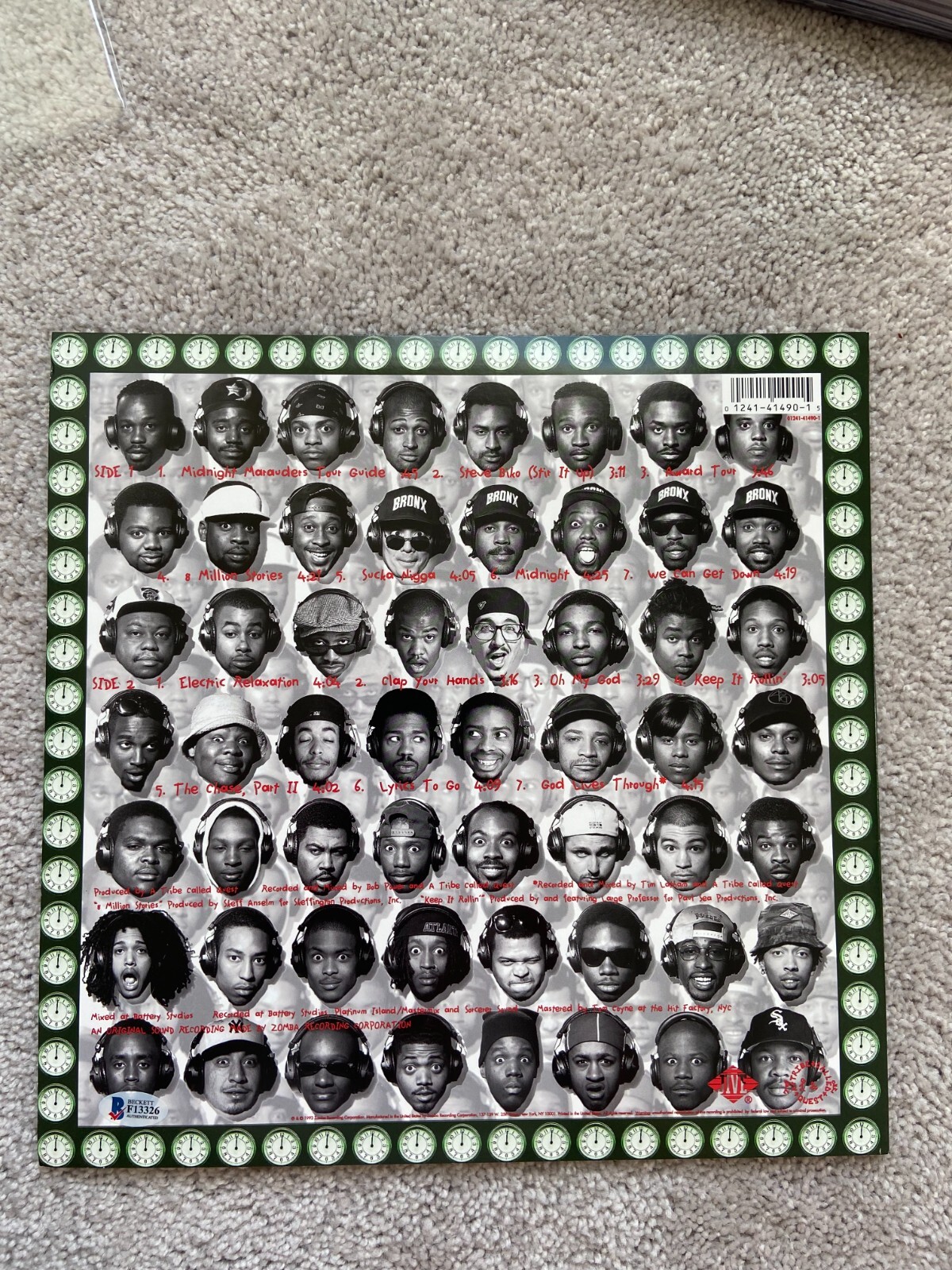 Q TIP Q-TIP SIGNED A TRIBE CALLED QUEST MIDNIGHT MARAUDERS VINYL ALBUM BAS