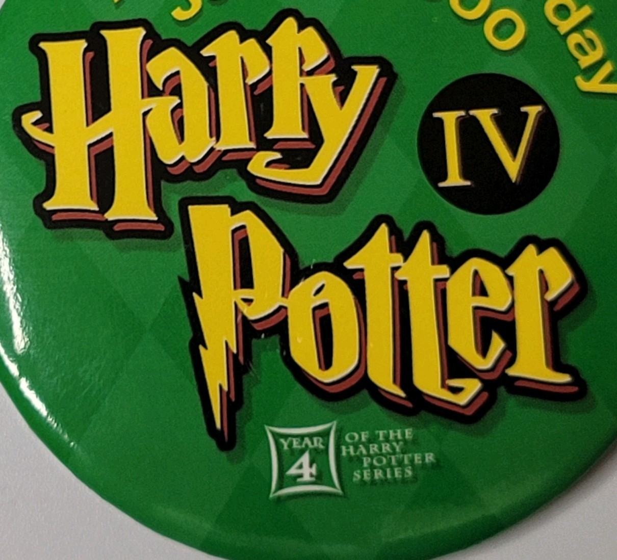 HARRY POTTER IV, 3″ Round Pinback Button, vintage 2000