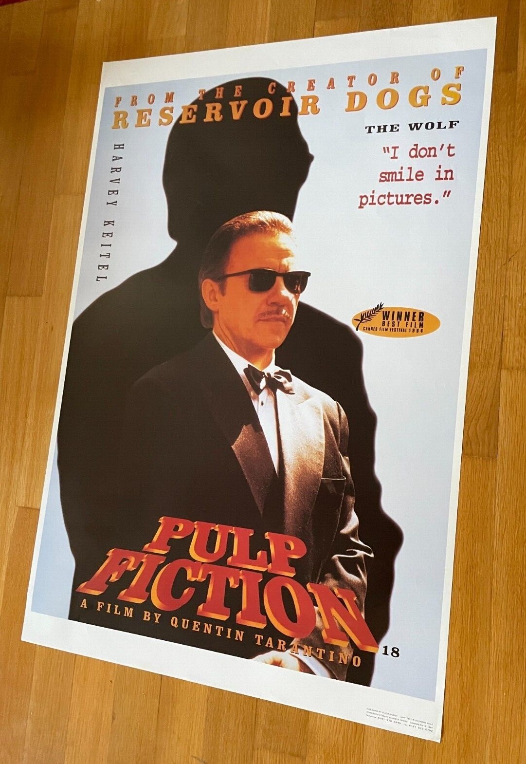 Vintage PULP FICTION poster OLIVER BOOKS NEW as found 61cmX91cm UK