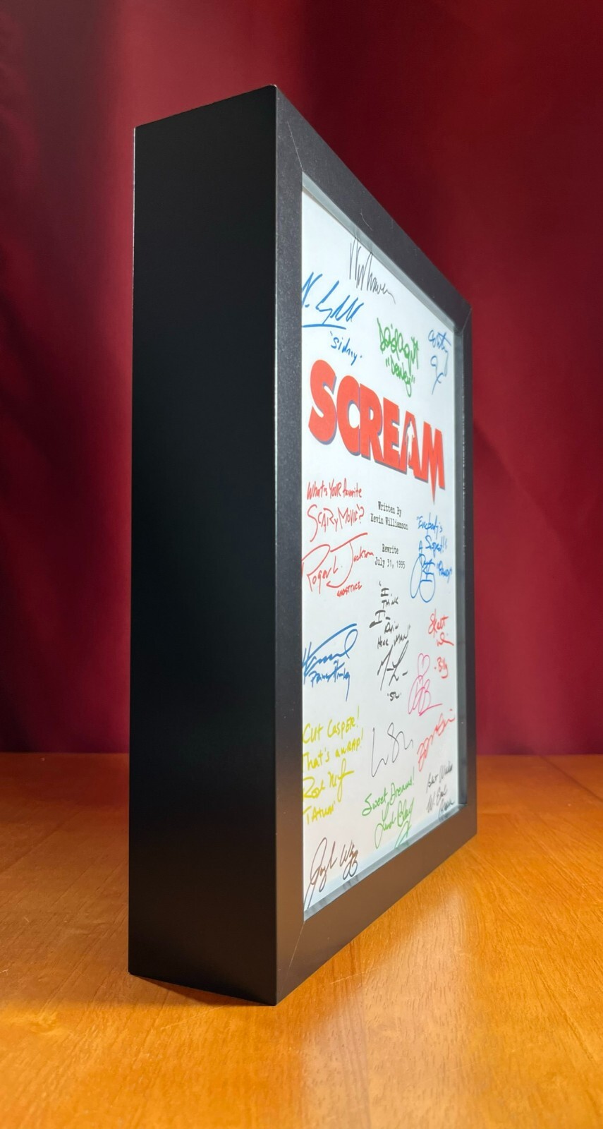Scream Script Signed- Autograph Reprints- 119 Pages- Ghost Face- Scream 1996