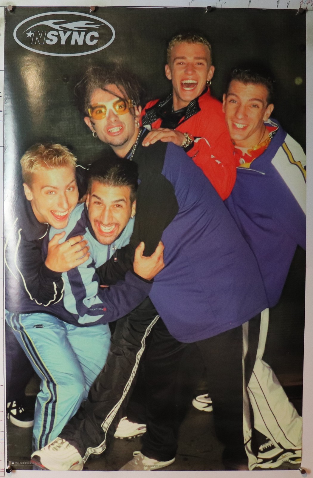 NSYNC rare vintage group poster 22.25″X34″ NOS (b210)