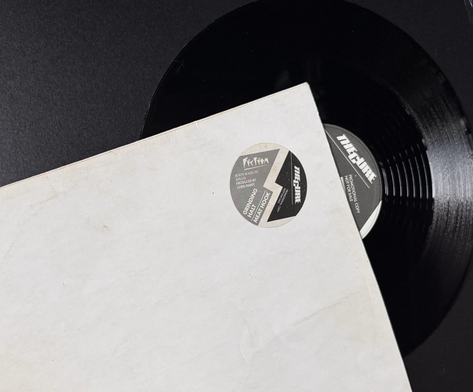 The Cure Grinding Halt / Meat Hook 12″ PROMO Fiction UK 1979 (Read)