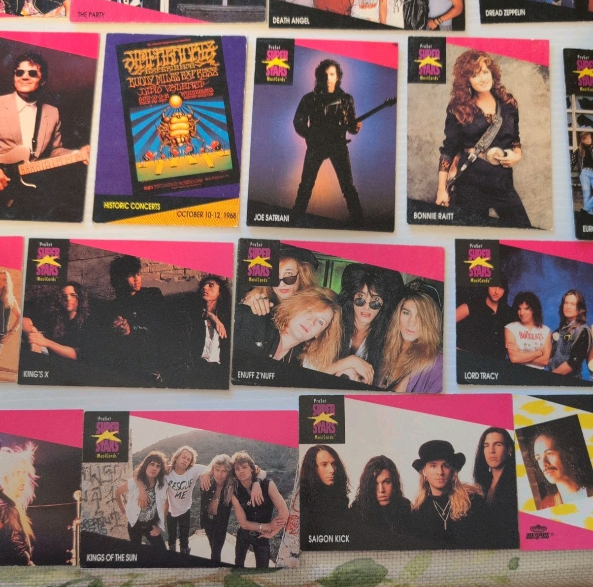 Pro Set SuperStars MusiCards Trading Cards Partial Set Rock Artist, Groups