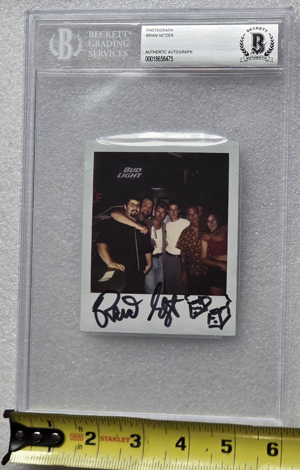 BRIAN SETZER SIGNED PHOTO SLABBED BECKETT BAS STRAY CATS AUTOGRAPHED ORCHESTRA