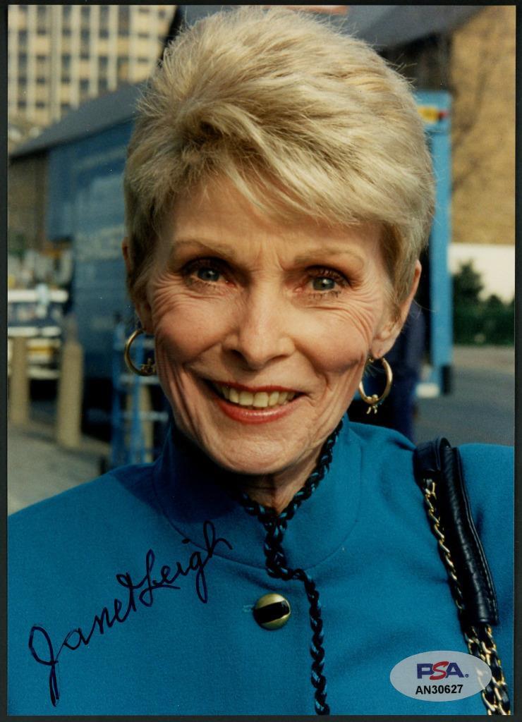 JANET LEIGH signed 5×7 candid photo | “Psycho” – autograph PSA/DNA cert!