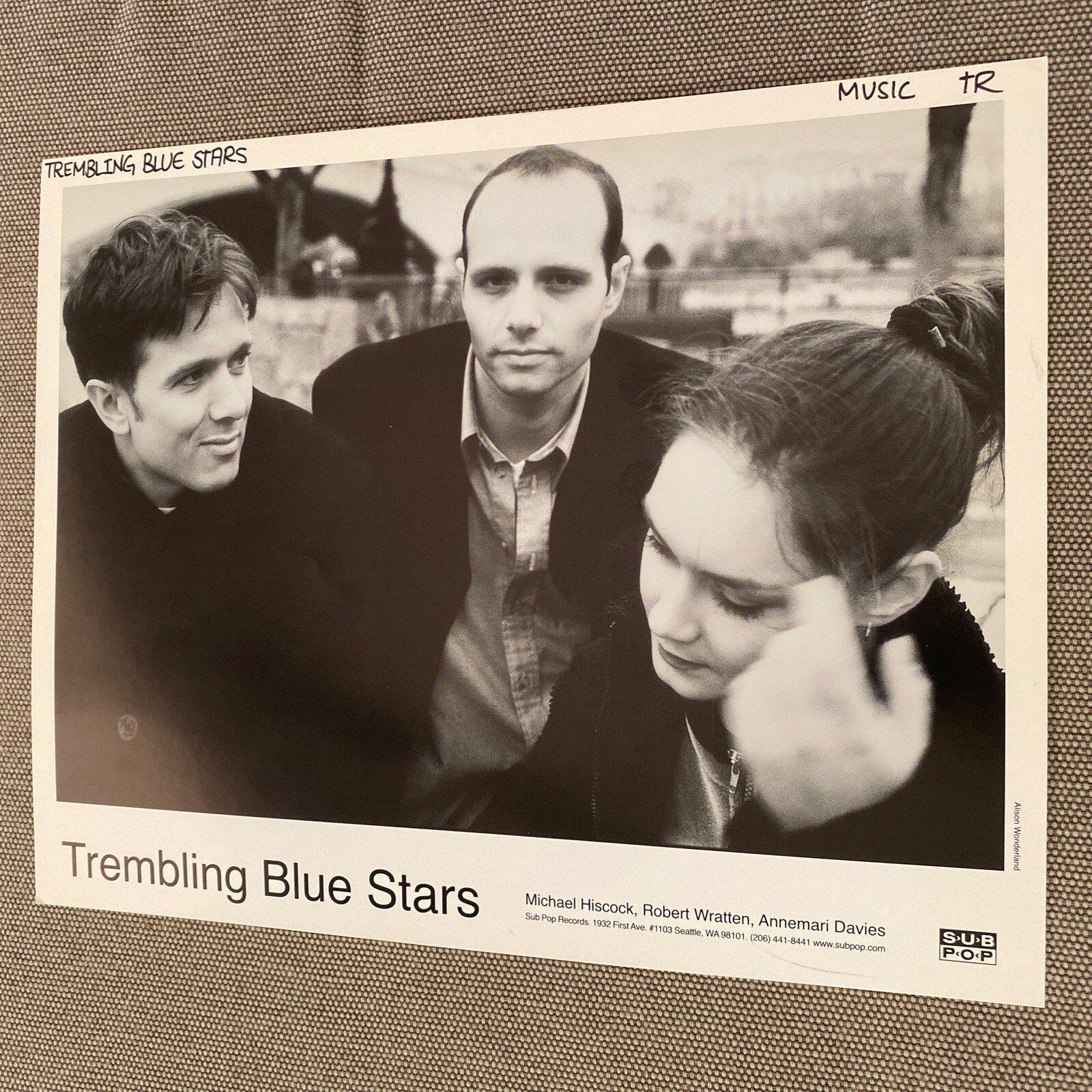 Trembling Blue Stars Press Photo 8×10”. Sub Pop Records.
