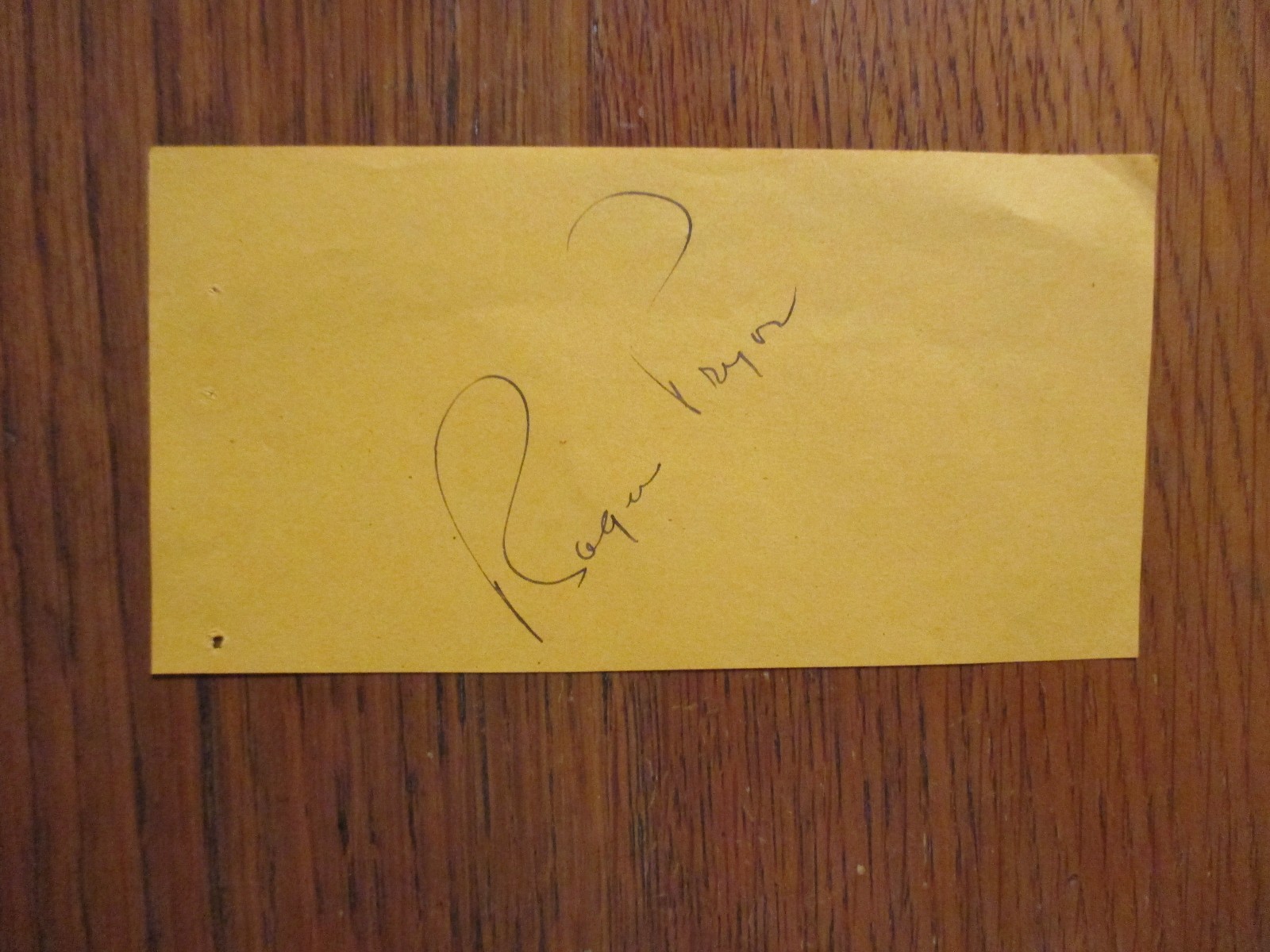 ROGER PRYOR(Died-1974)(“Belle of the Nineties”)Signed 3 x 5 3/4 Page/Sheet