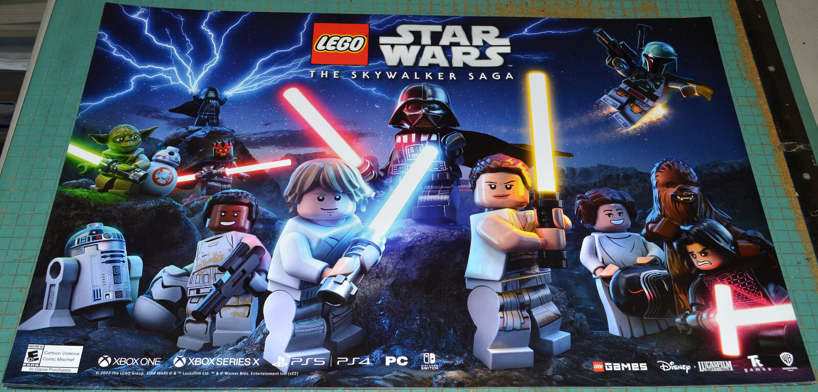 LEGO STAR WARS THE SKYWALKER SAGA 2022 ORIGINAL 17×26 VIDEOGAME PROMO POSTER!