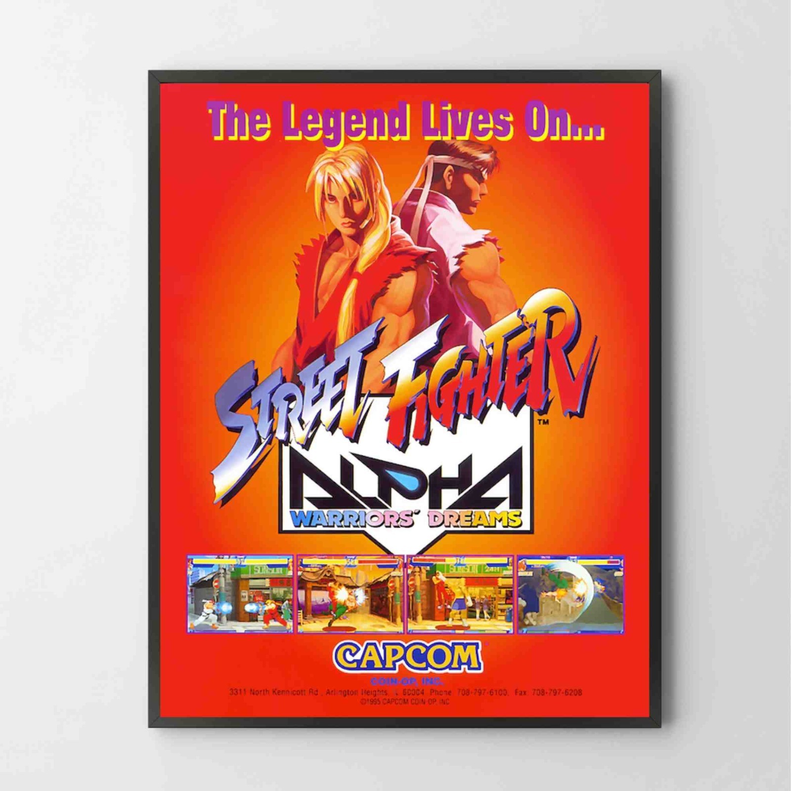 Poster Street Fighter Alpha Warrior’s Dream Arcade Glossy Unframed Print A0660