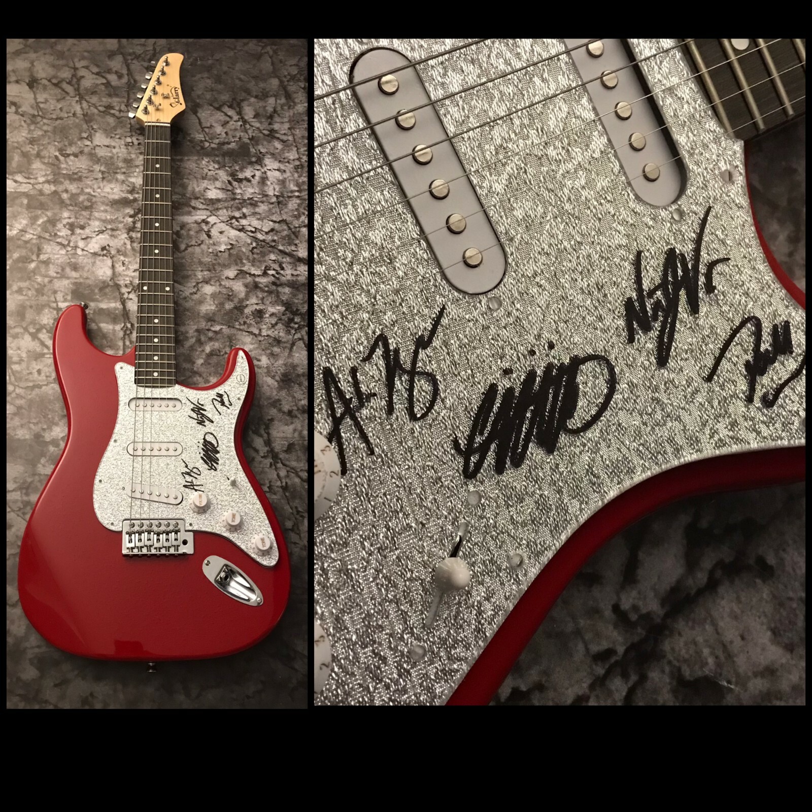 GFA Adornment Collin Walsh x4 Band * GRAYSCALE * Signed Electric Guitar G2 COA