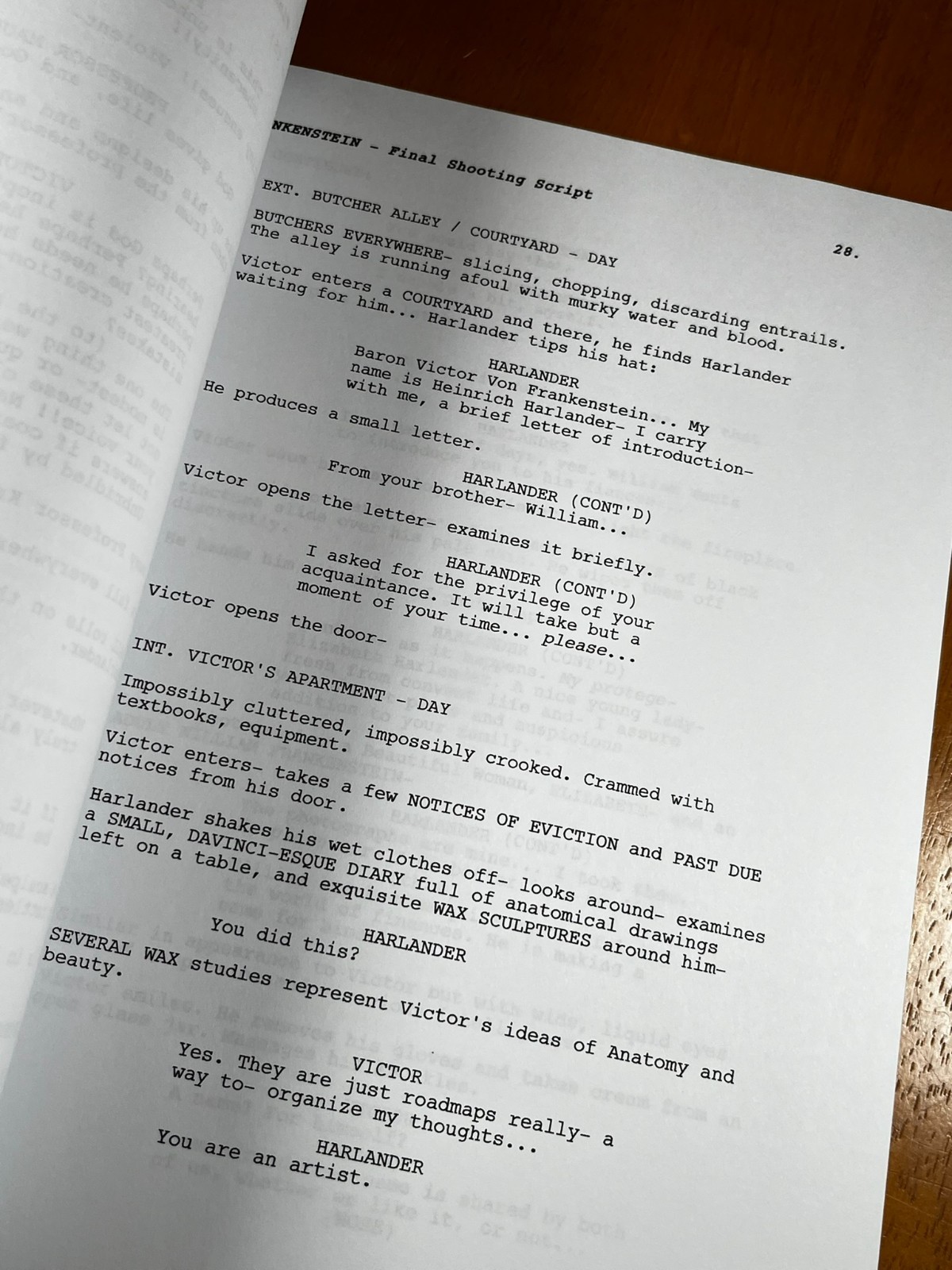 Frankenstein Script Signed- Autograph Reprints- Jacob Elordi- Frankenstein 2025
