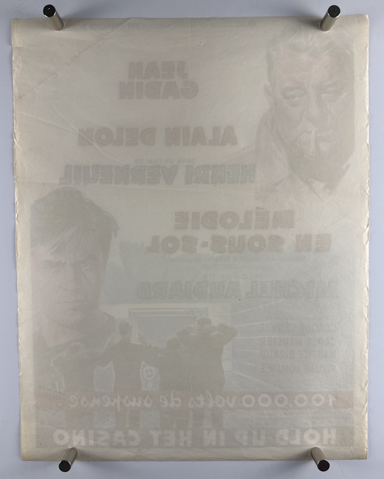 ANY NUMBER CAN WIN Movie Poster (Fine) Belgian 1963 14.5×18.5 Jean Gabin 111