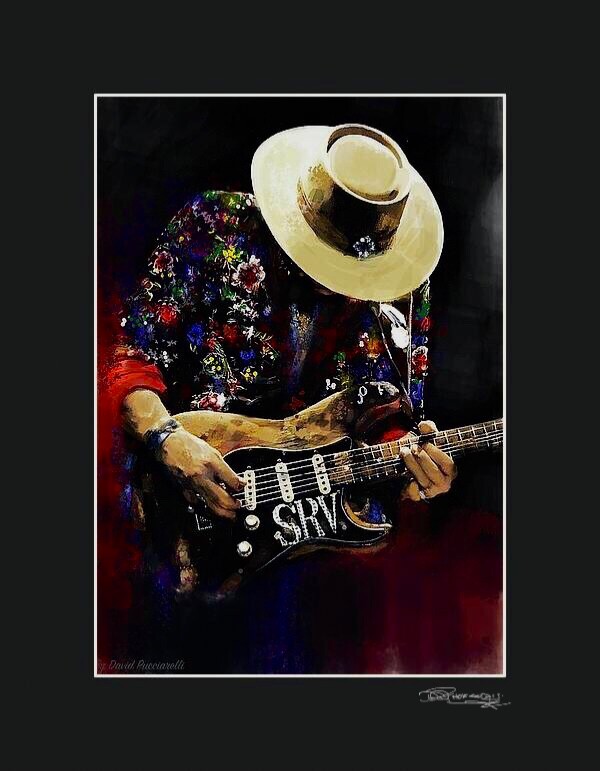 Stevie Ray Vaughan Signed Artist Proof Lithograph With Signed With COA