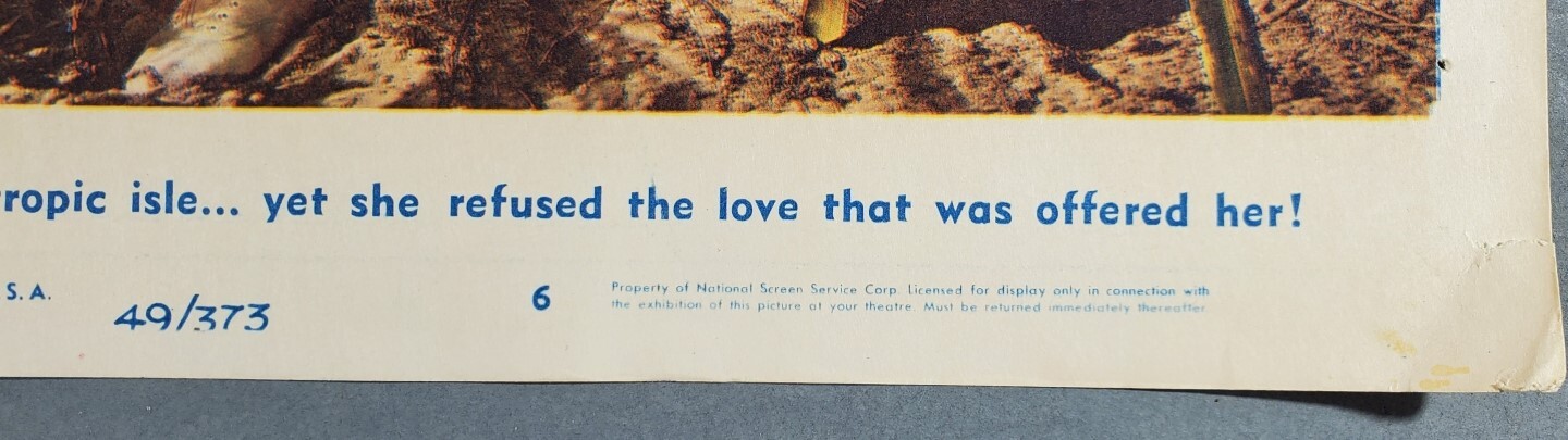 1948 COLOR MOVIE LOBBY CARD “THEY MET AT MIDNIGHT” ANNA NEAGLE, STRANDED
