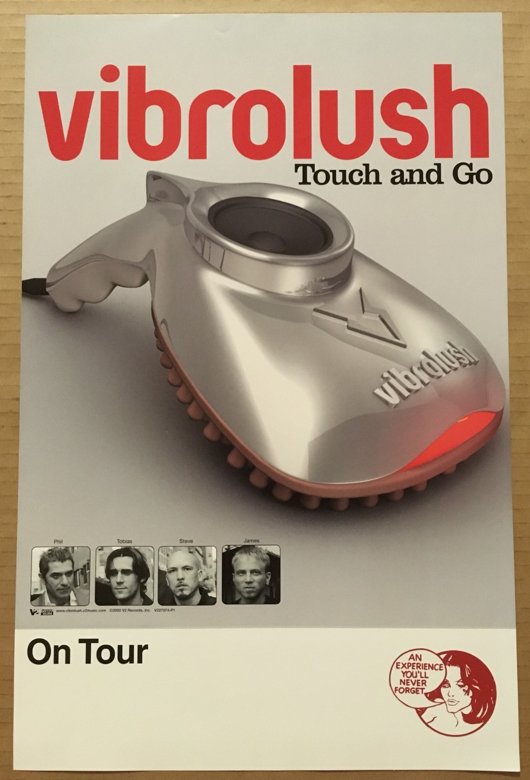 VIBROLUSH Rare VINTAGE 2000 TOUR PROMO POSTER for Touch and Go CD 11×17 MINT USA