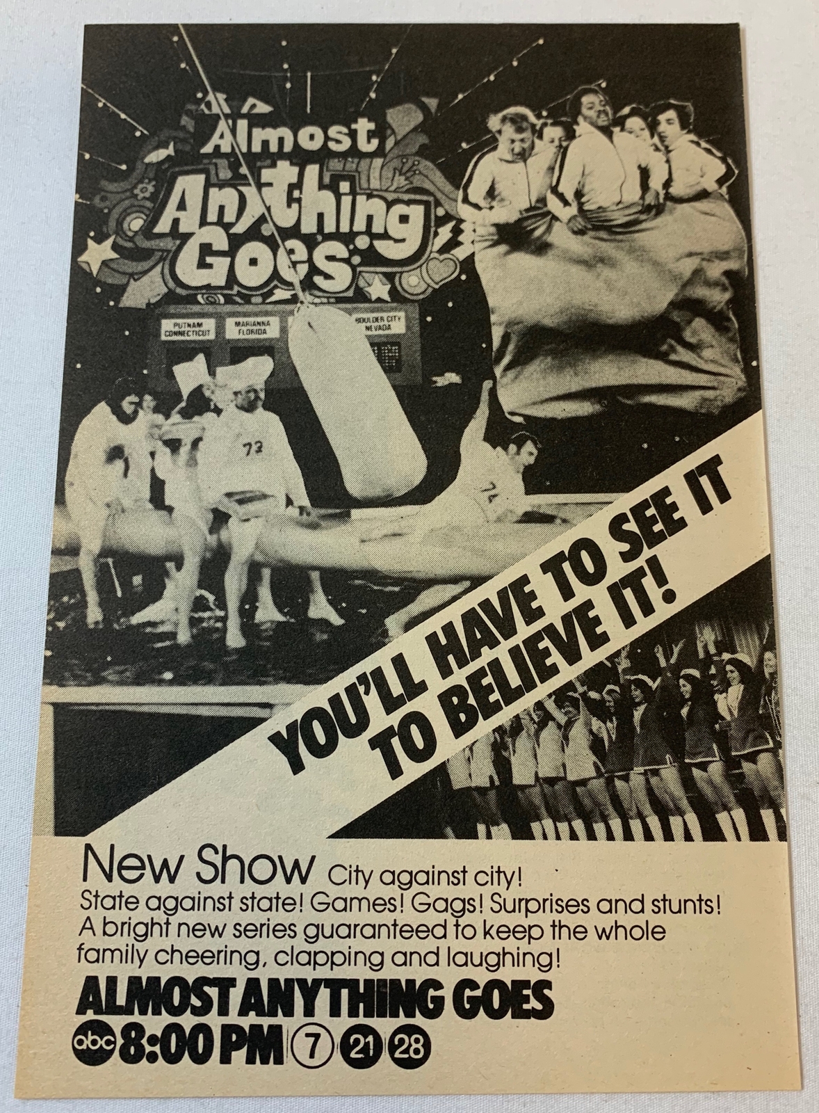 1976 ABC tv ad ~ ALMOST ANYTHING GOES