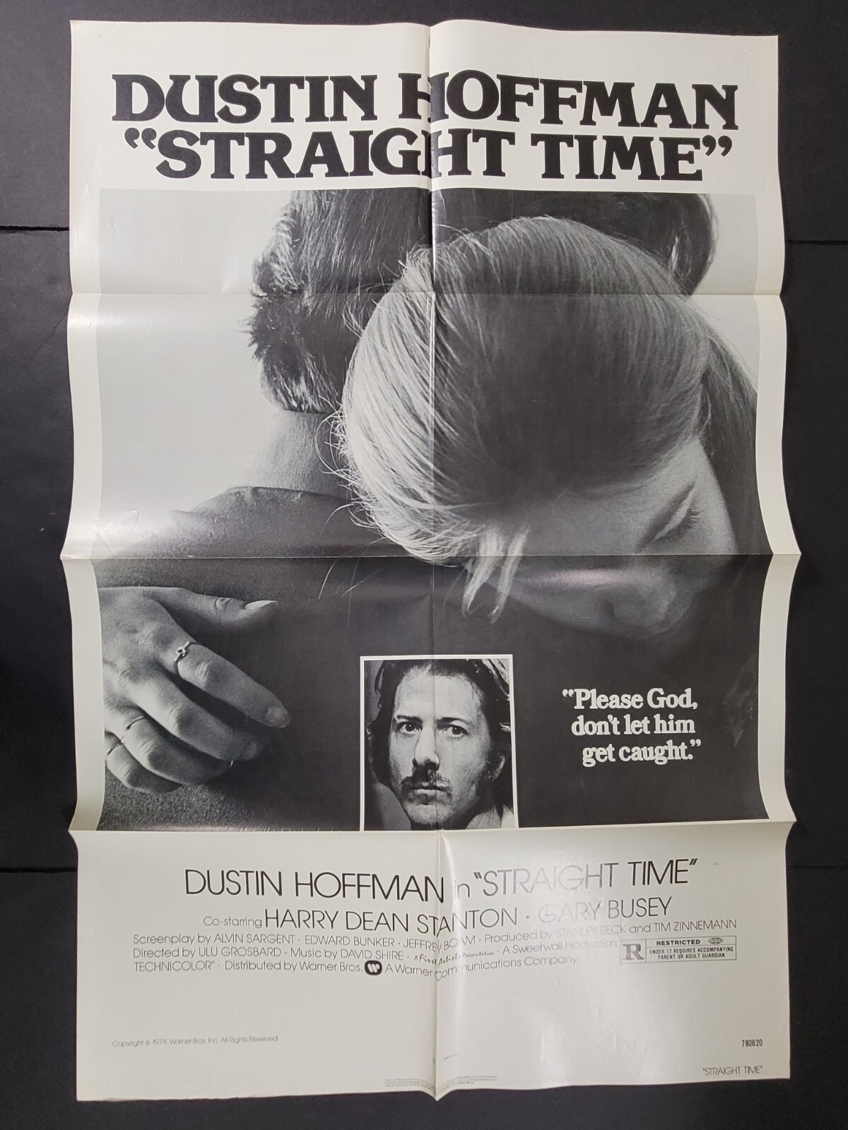 1978 Straight Time 1 Sheet Movie Poster Dustin Hoffman Vintage 40″x 27″ Original