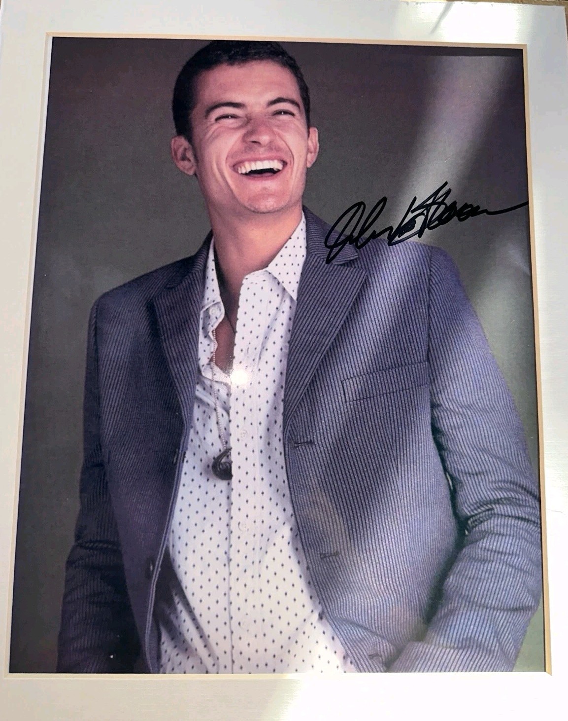 🔥 RARE Vintage Orlando Bloom Early 2000’s Autograph Photo 8.5″x11″ COA Limited