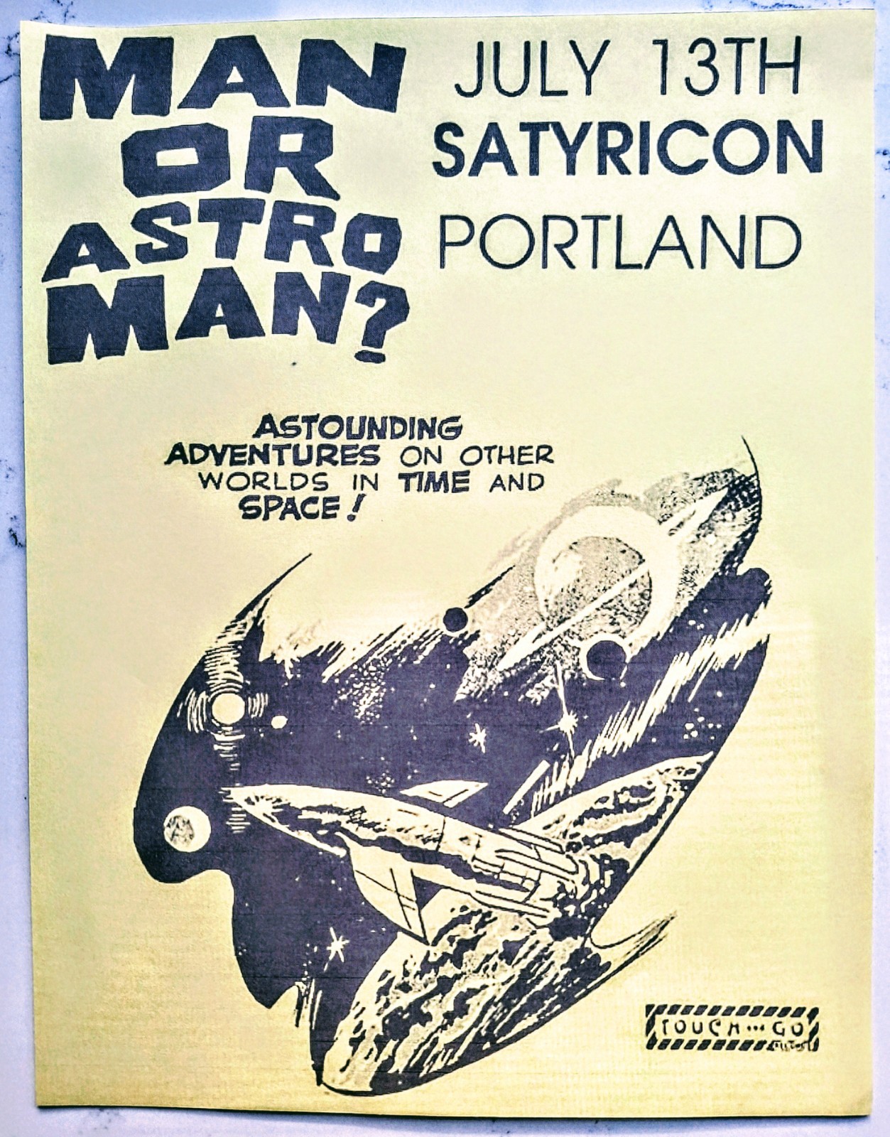 Man Or Astroman? – July 13th 1994? Touch and Go Satyricon Flier Portland Oregon