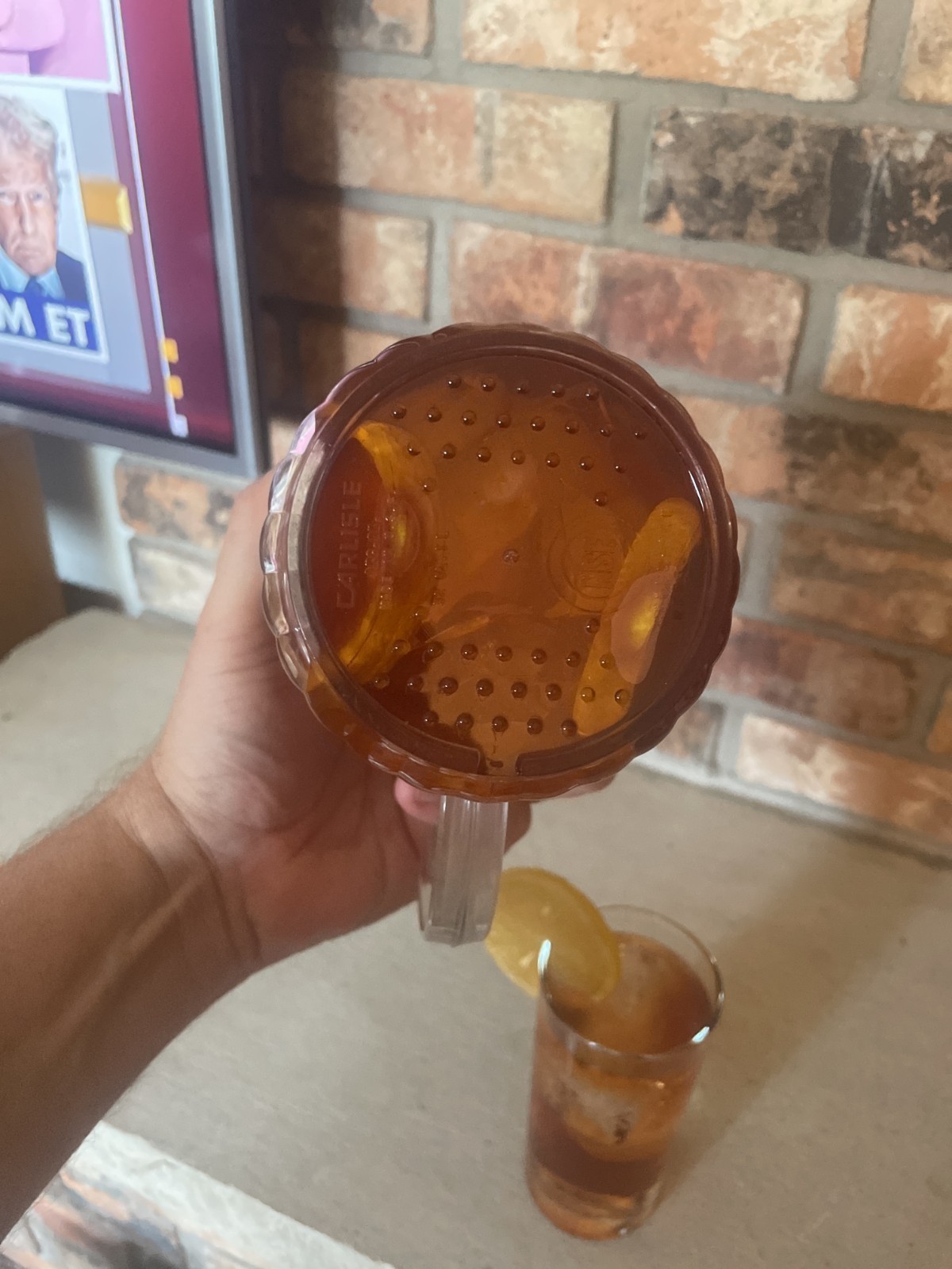 Pitcher if Ice Tea & glass Realistic Fake Food Styling Movie Props Diner
