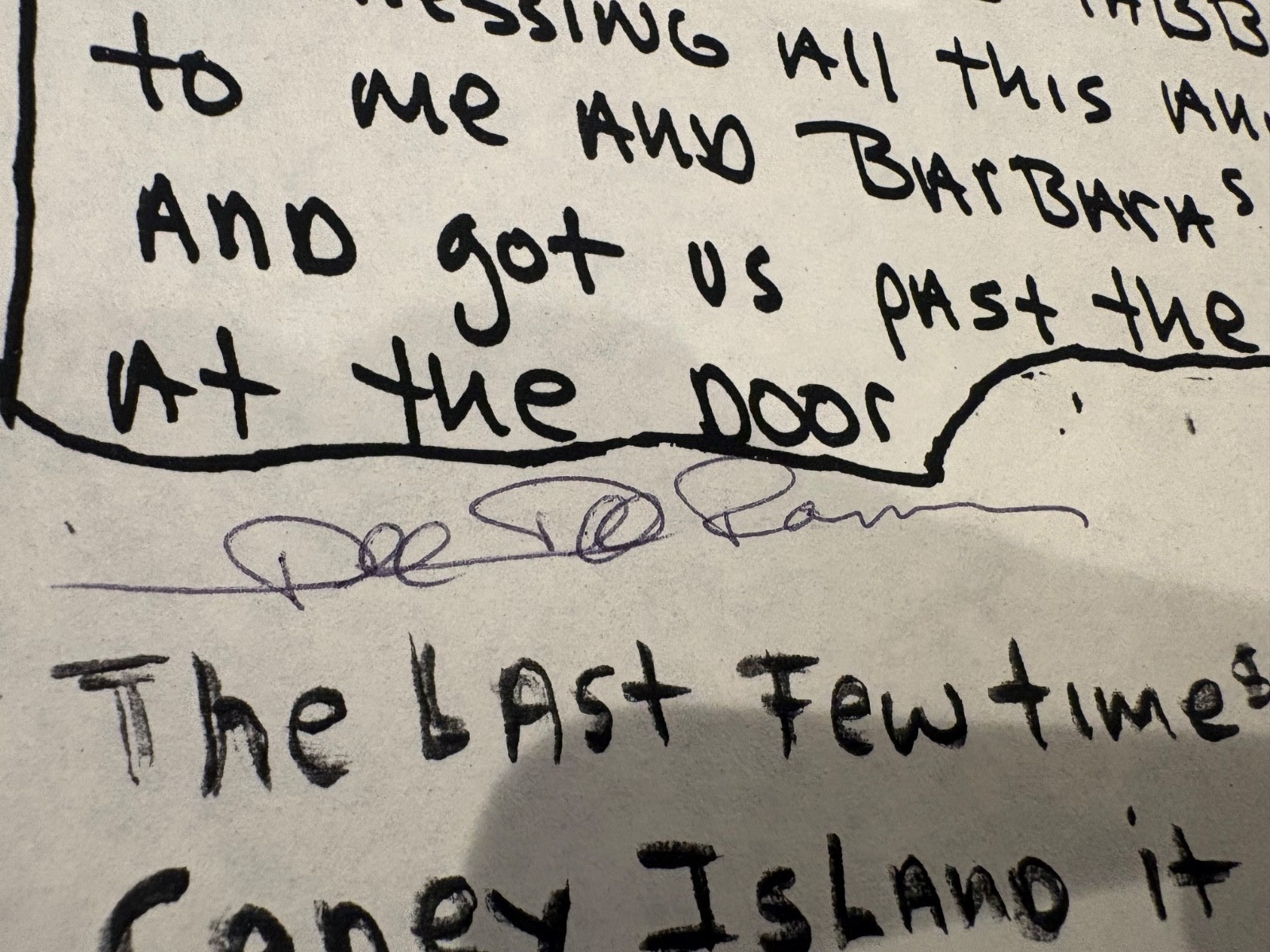 dee dee ramone signed page from his zine rancid shooting dope 1990s punk rock