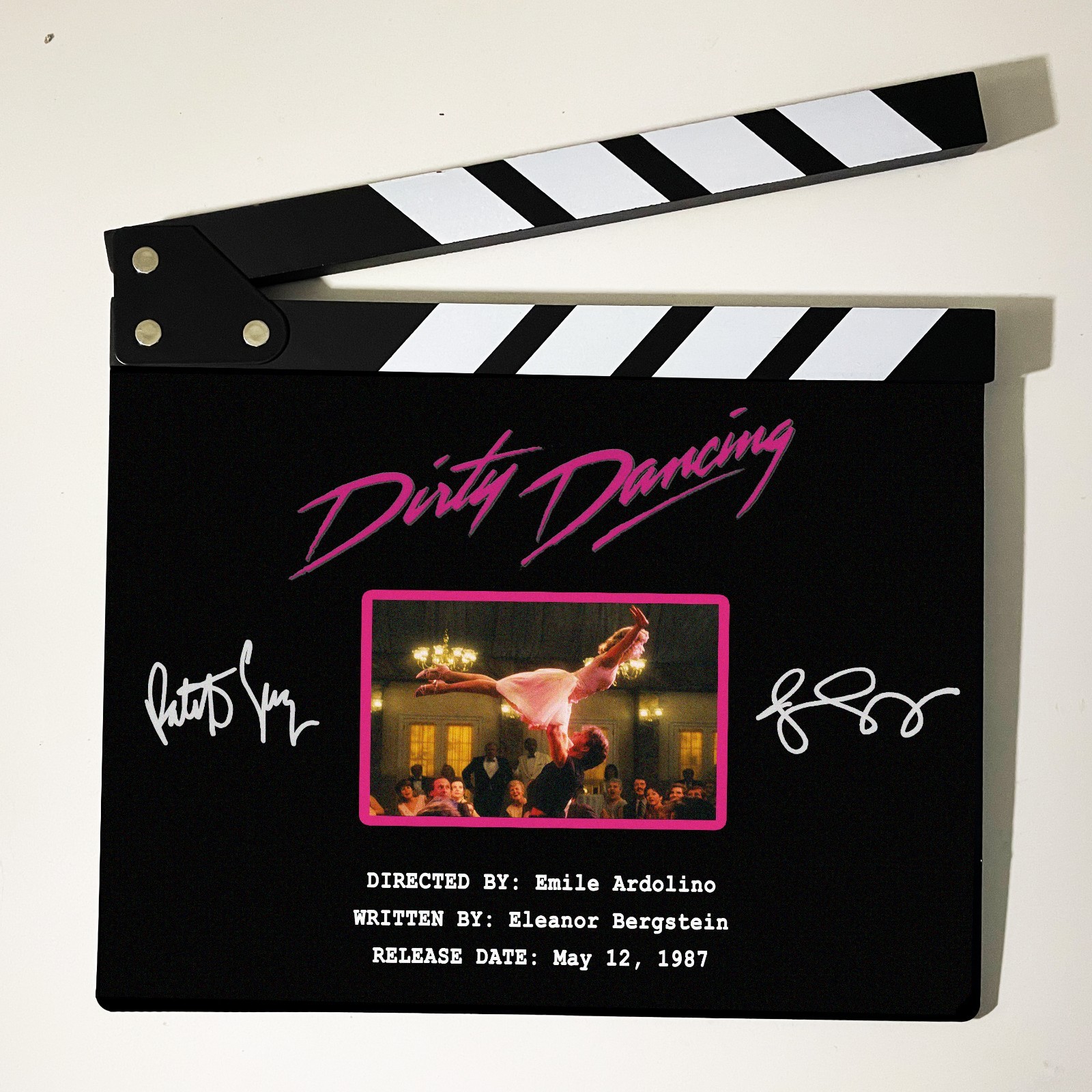 Dirty Dancing Signed Facsimile Clapboard Prop – 80s Romance Movie Memorabilia