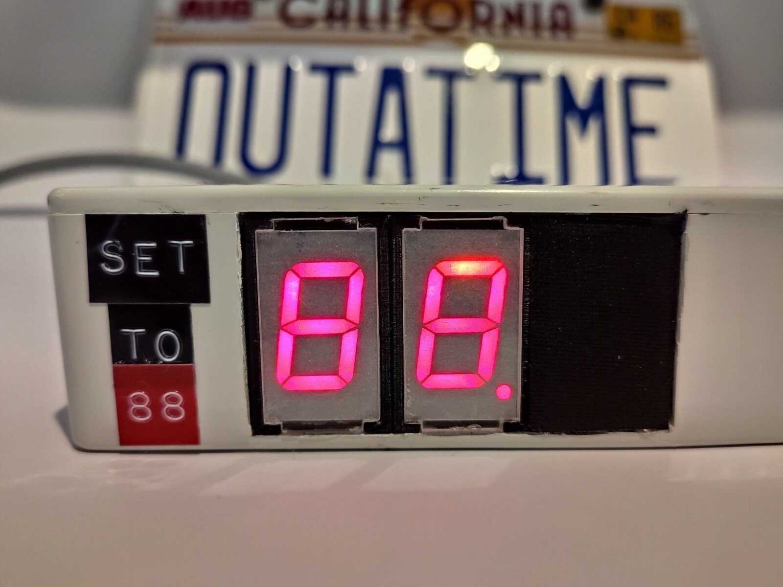 Back to the Future BTTF GPS Speedometer w/Stanley disp replicas and DB25 cord