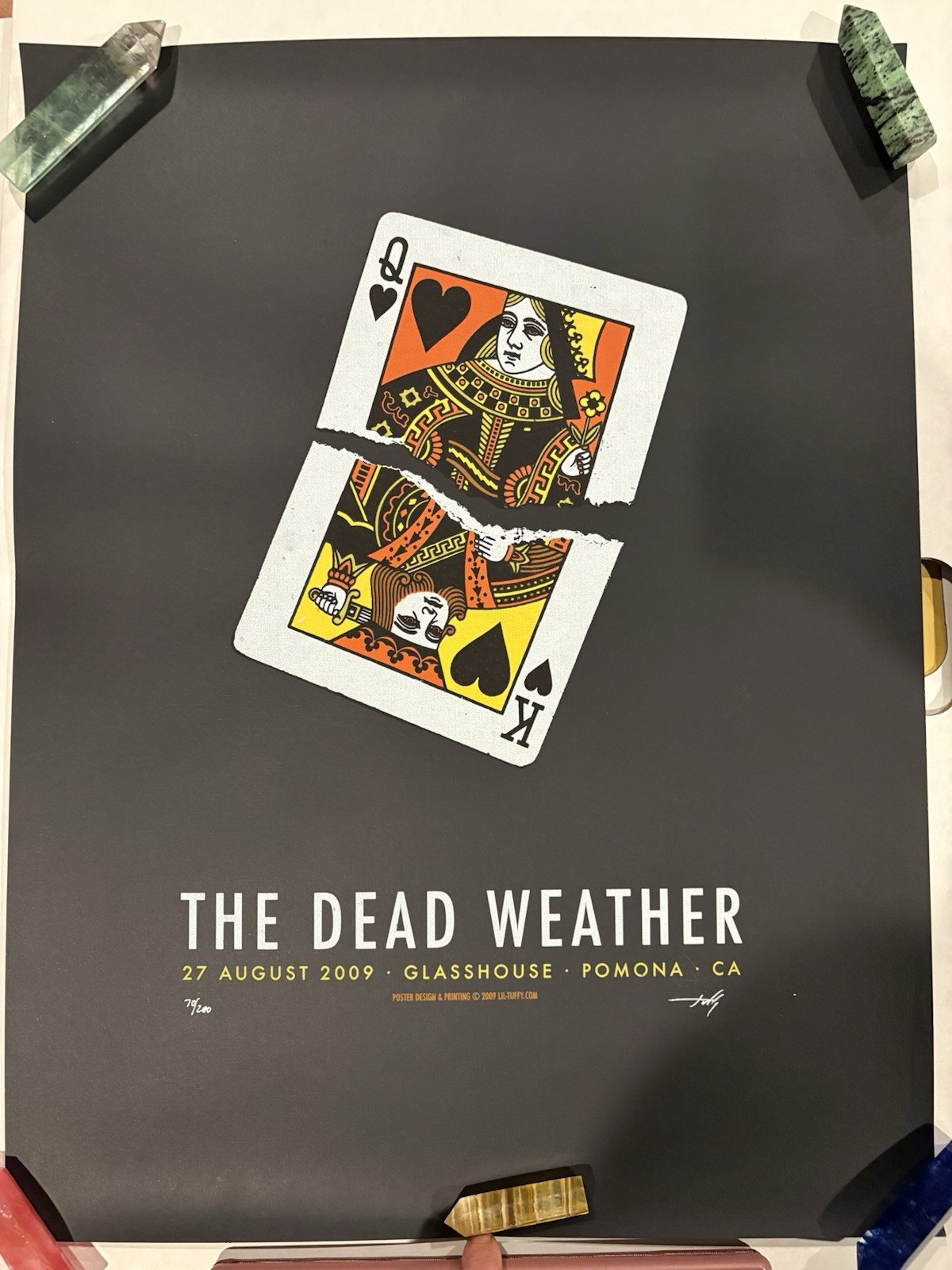 The Dead Weather Glasshouse Pomona CA Aug 27 2009 Poster Signed & Numbered