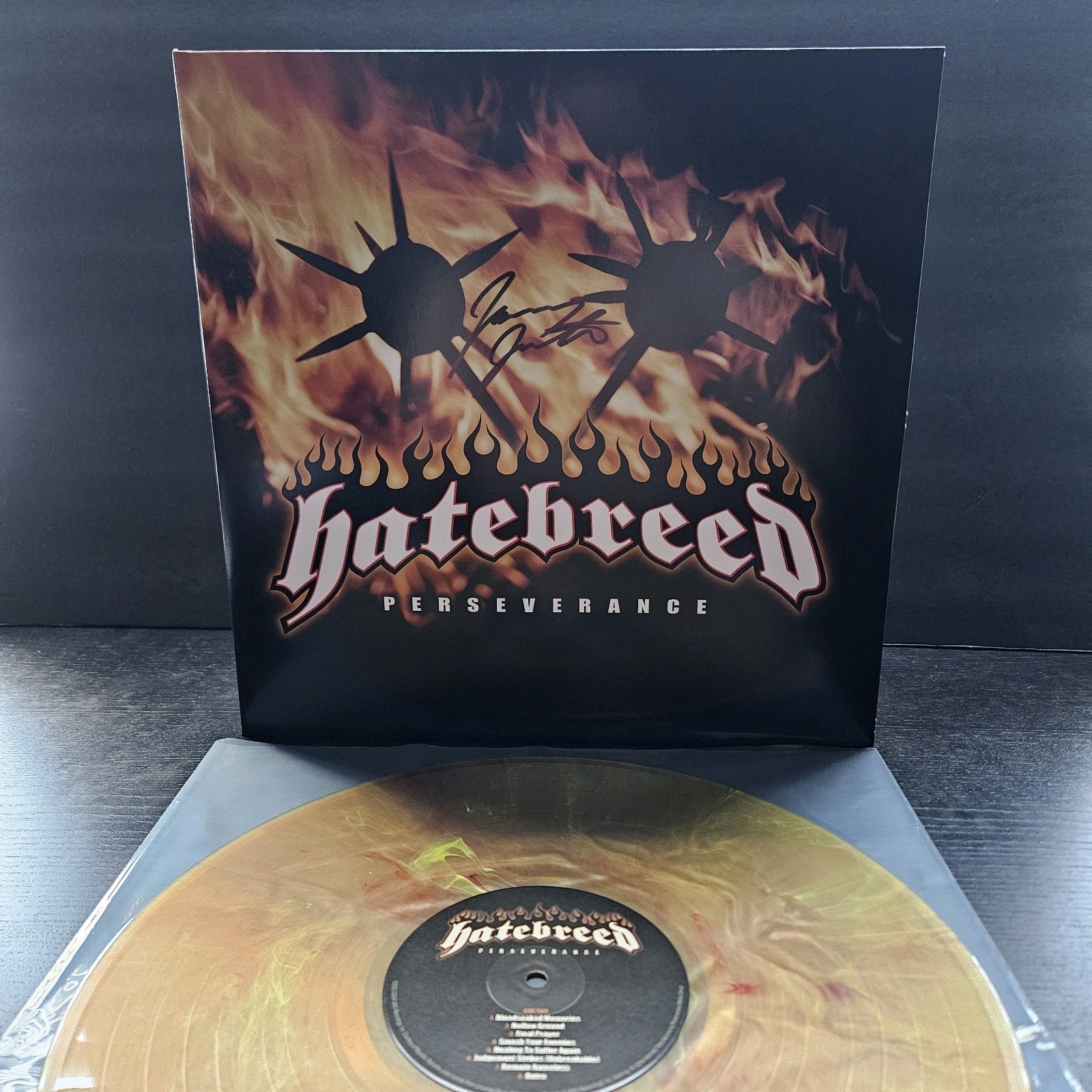 Hatebreed Perseverance Sun Flare Colored Vinyl Signed By Jamey Jasta 1st Press