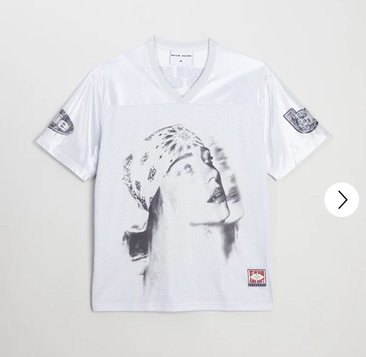 AUTHENTIC Billie Eillish Bandana White Football Jersey Merch Size Small