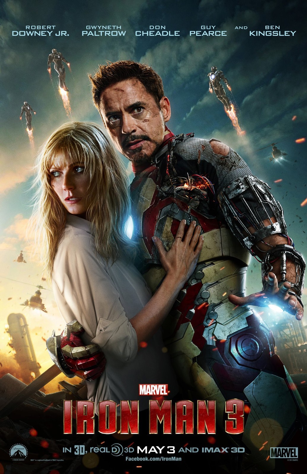 Iron Man 3 movie poster print : 11 x 17 inches : (style e) : Robert Downey Jr
