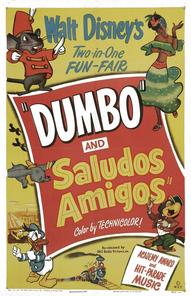 The Three Caballeros movie poster (f) : 11 x 17 inches : Saludos Amigos poster