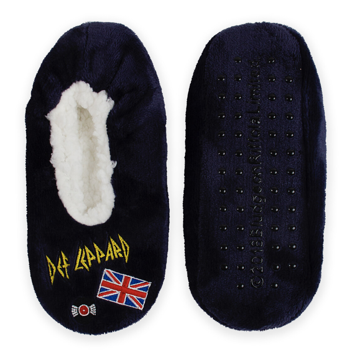 Women’s Def Leppard Fuzzy Babba Slipper Socks Size S/M (5-7) *NWT*
