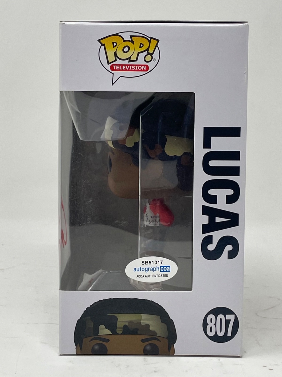 Caleb McLaughlin Stranger Things Signed Autograph Lucas Funko Pop 807 ACOA COA