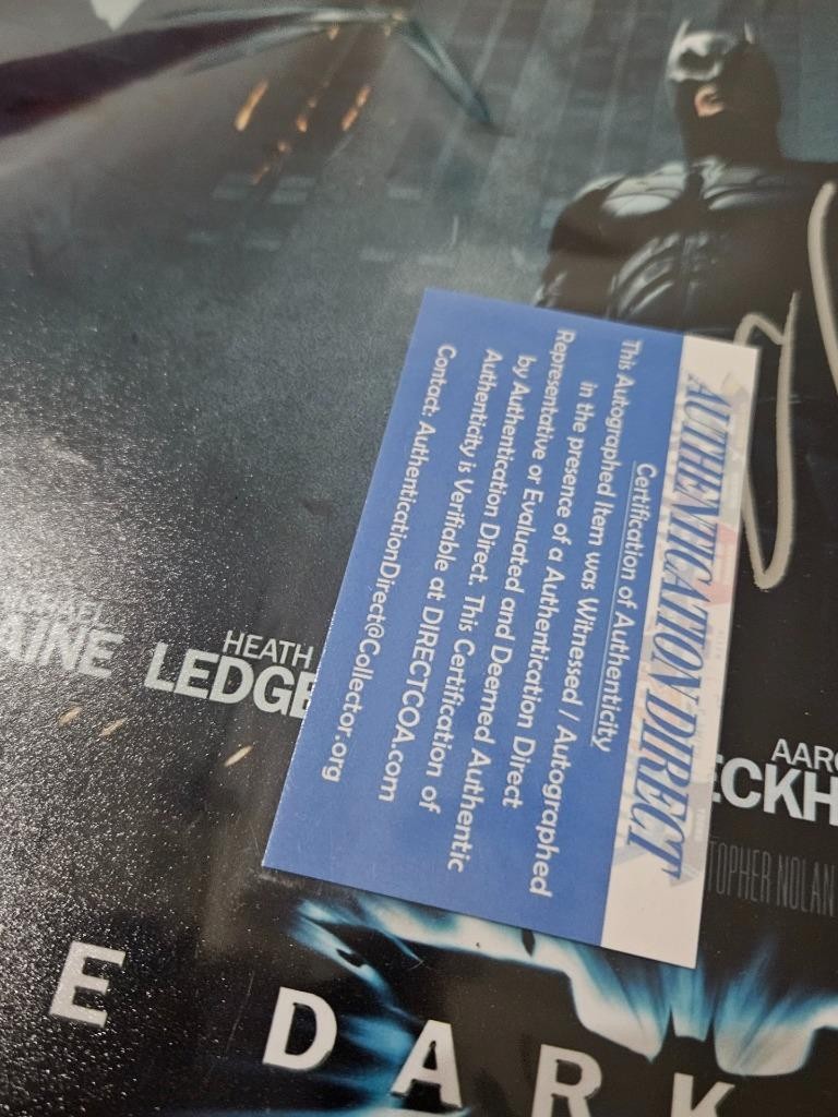 CHRISTIAN BALE SIGNED AUTOGRAPHED 11X17 MINI POSTER BATMAN THE DARK KNIGHT COA