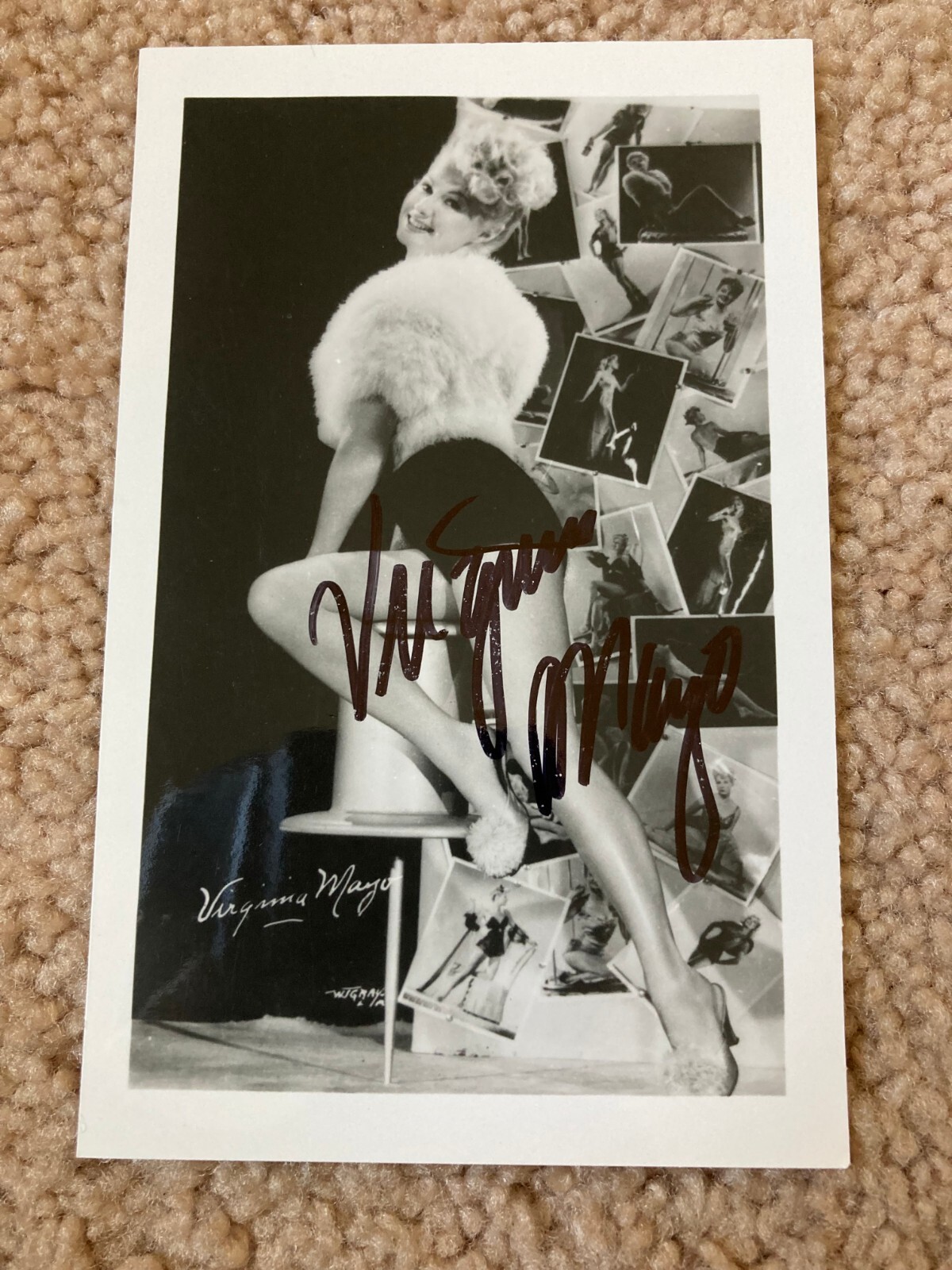 Virginia Mayo Signed Autographed 3.5×5.5 Photo JSA White Heat Kid From Brooklyn