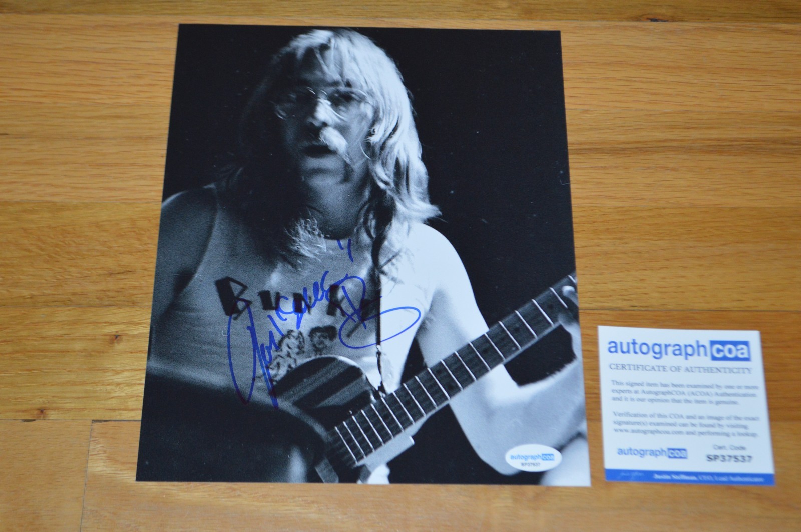 Steely Dan ~ Jeff Skunk Baxter Autographed 8×10 Color Photo with AUTOGRAPH COA