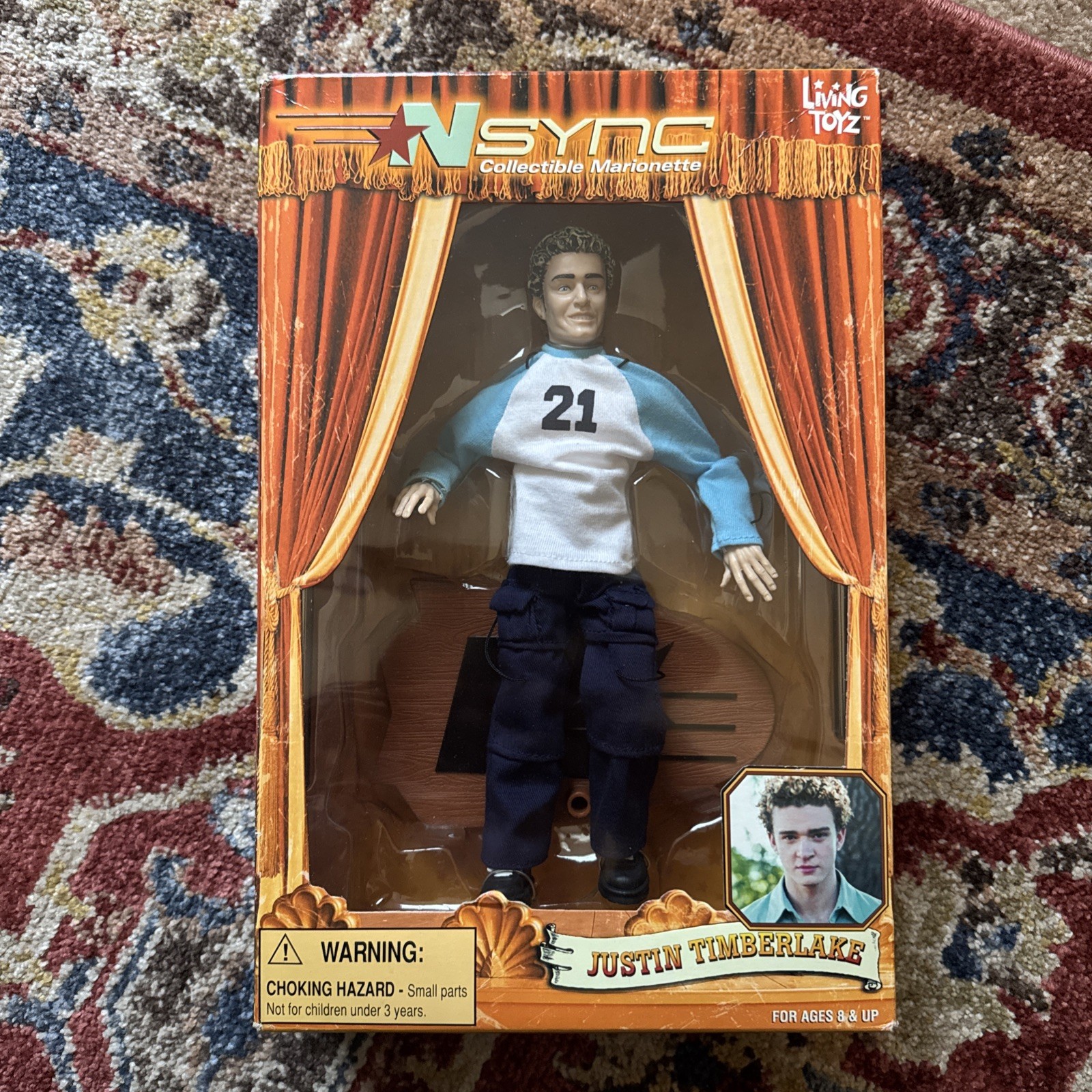 NSYNC Justin Timberlake Collectible Marionette Doll Living Toyz 2000 NIB Barbie