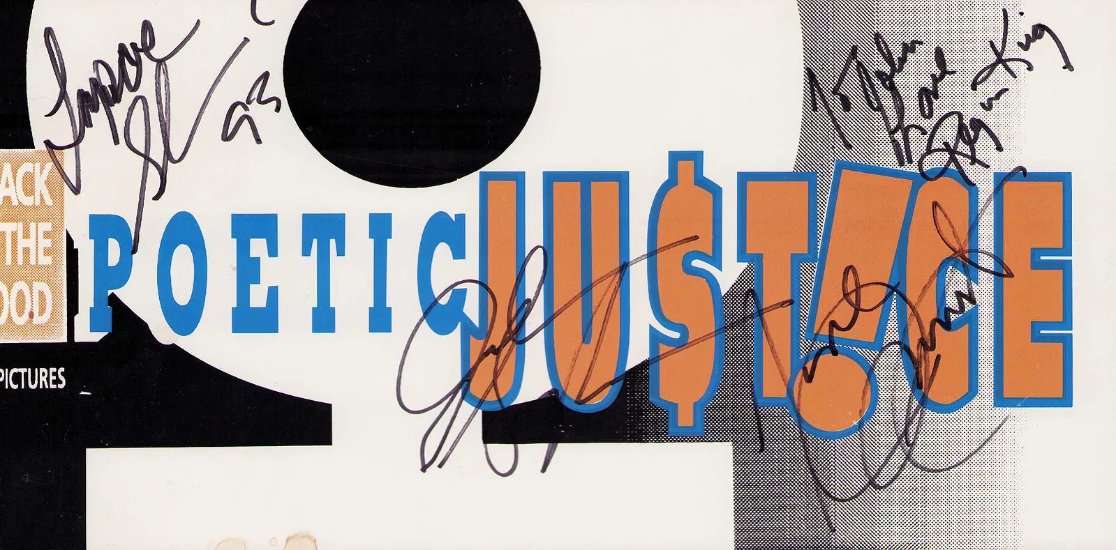 Tupac Shakur Hand Signed Original Poetic Justice Card Full 2Pac Signature 1993