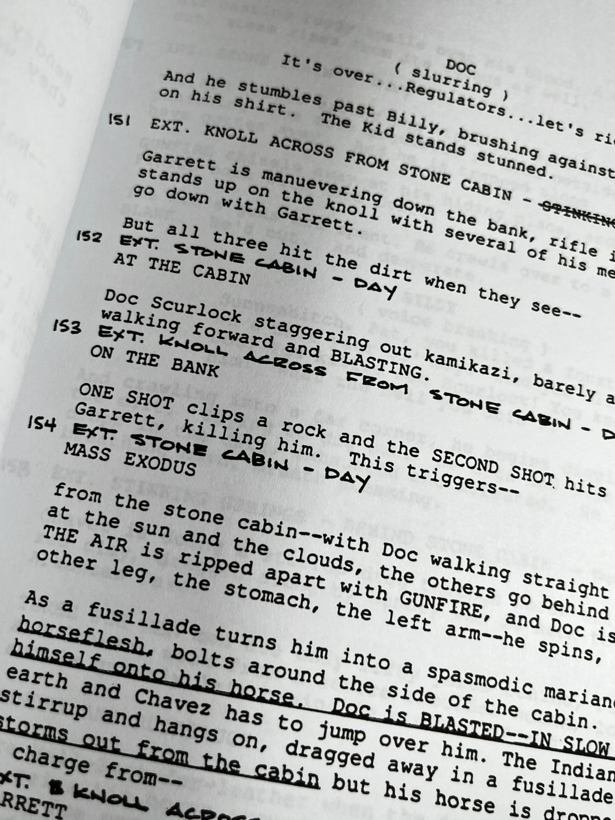 Young Guns II Script Signed- Autograph Reprints- Emilio Estevez- Western