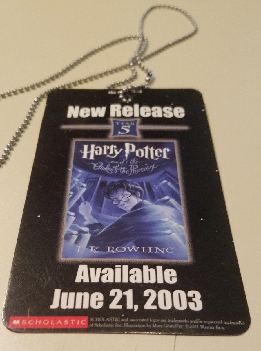 HARRY POTTER 5 BOOK RELEASE PASS June 21 2003 PROMO PASS Event *RARE*