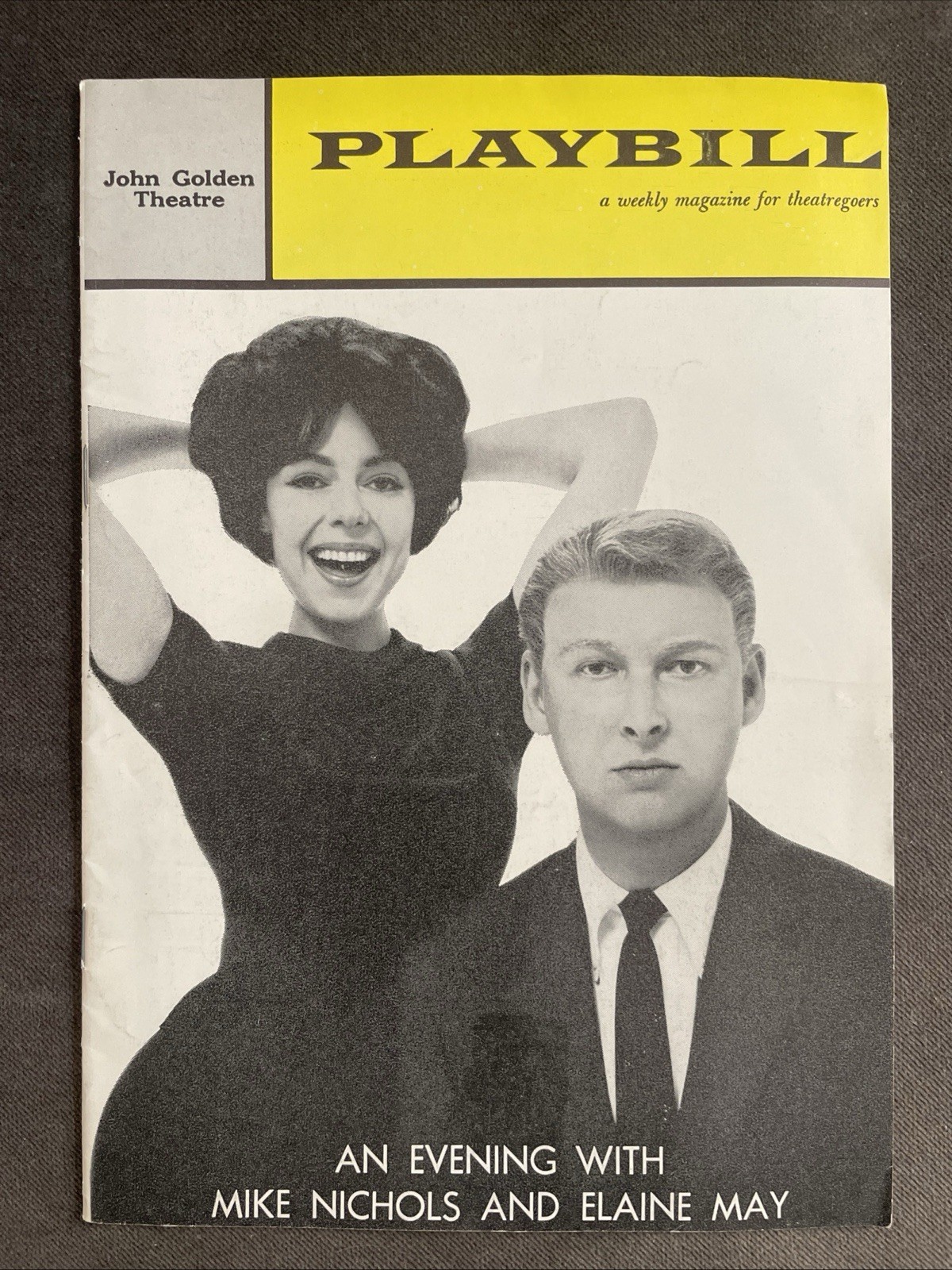 AN EVENING WITH MIKE NICHOLS & ELAINE MAY JOHN GOLDEN THEATRE PLAYBILL 3/13/1961