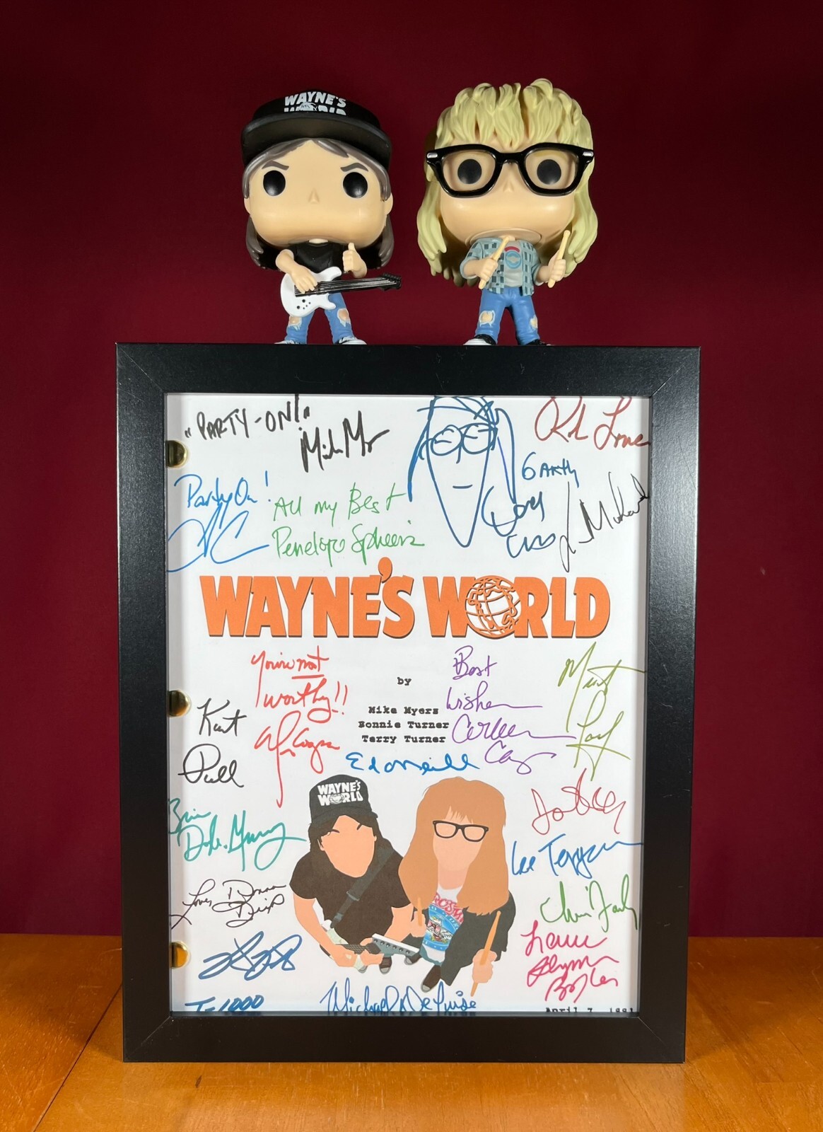 Wayne’s World & Wayne’s World 2 Scripts Signed- Autograph Reprints