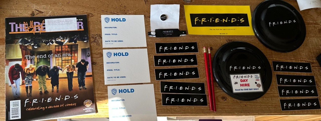 FRIENDS TV SHOW CAST & CREW PROP PARKING & DAY PASS BUTTON
