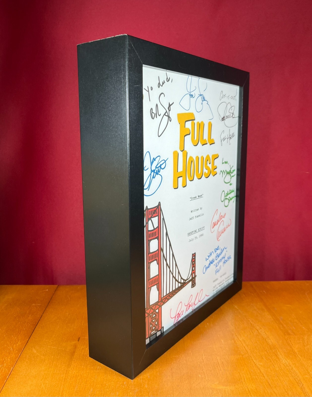 Full House Script Signed- Autograph Reprints- The Tanner Family