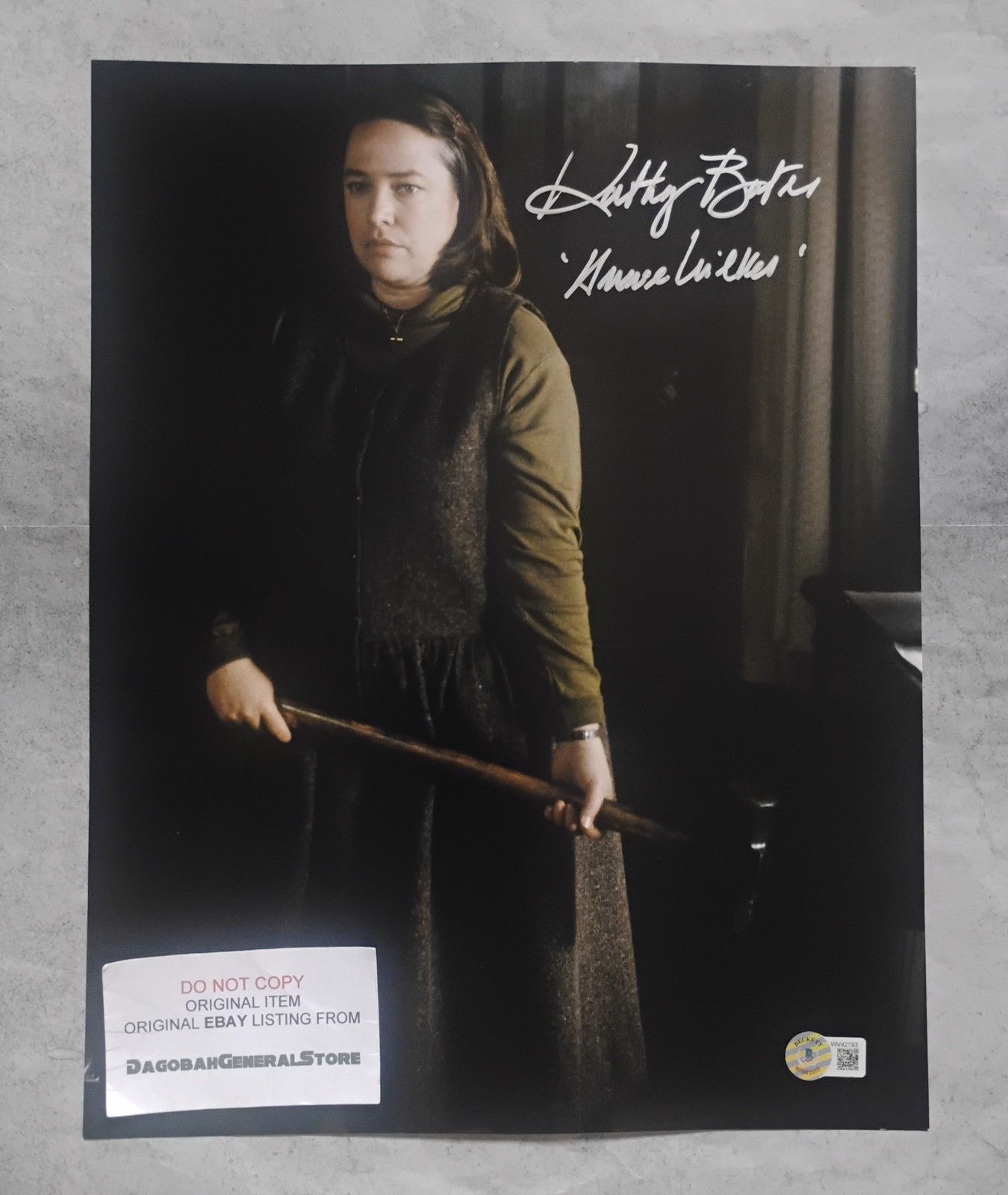 Kathy Bates Hand Signed 11×14 Photo BAS COA Stephen King’s Misery NO US TARIFFS
