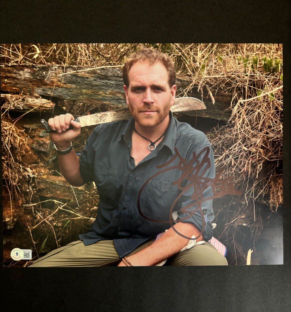 Josh Gates Signed 11×14 Expedition Unknown BAS Beckett Destination Truth TV Host